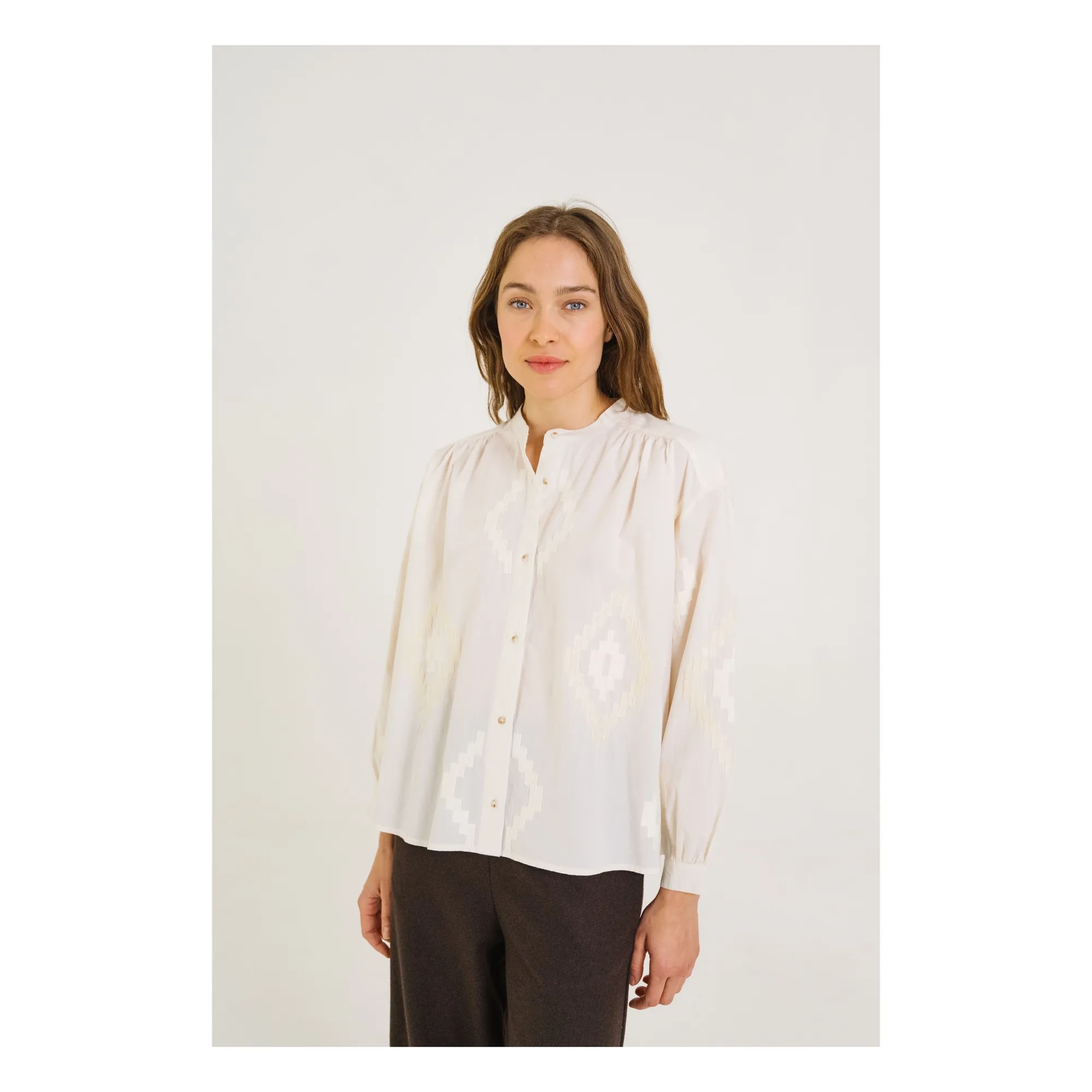 Sacrécoeur Ecru Ella Astra Embroidered Blouse