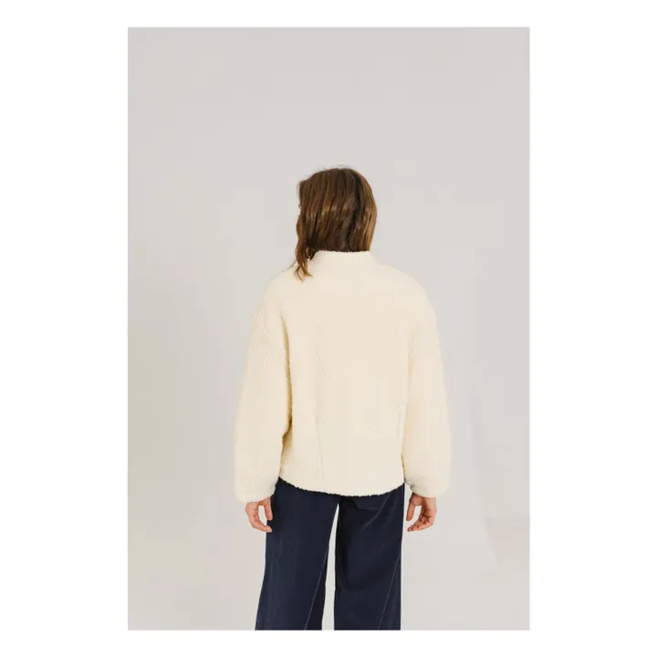 Veste Jay Bouclette Laine Vierge | Blanc- Image produit n°8