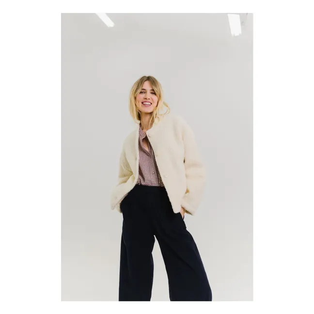 Jay-Bouclette-Jacke aus Schurwolle | Weiß