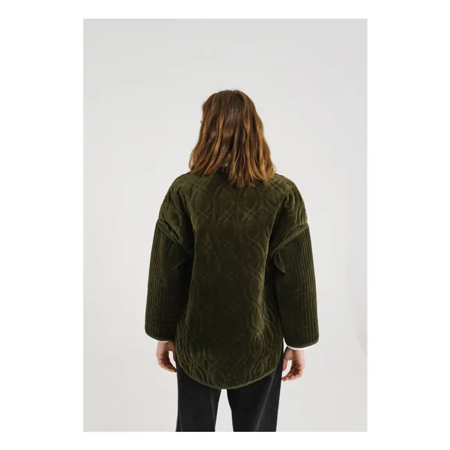Veste Bari Zephir Brodée Velours | Vert