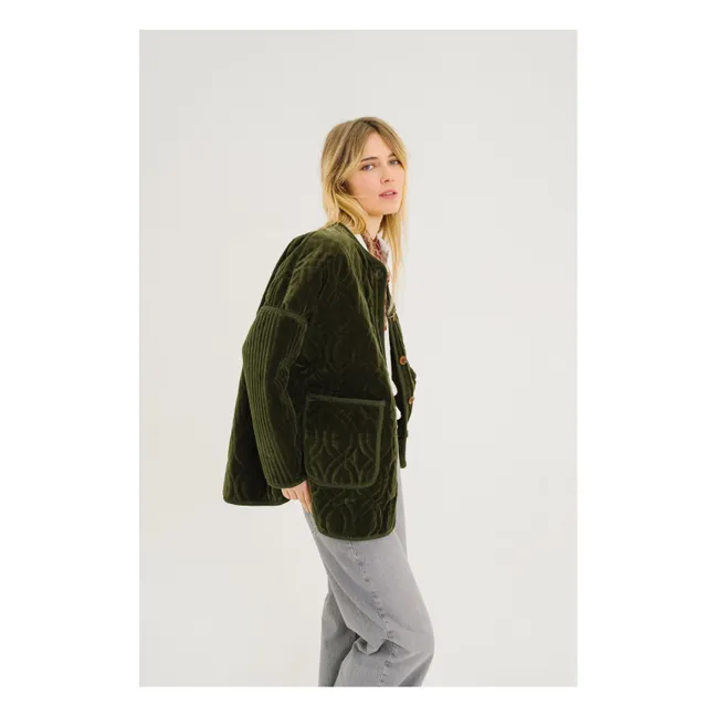 Veste Bari Zephir Brodée Velours | Vert