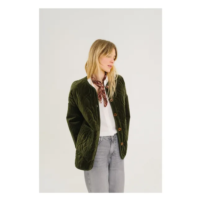 Veste Bari Zephir Brodée Velours | Vert