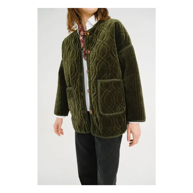 Veste Bari Zephir Brodée Velours | Vert