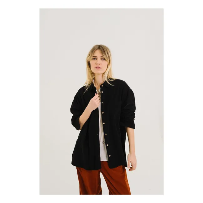 Sur-Chemise Rupine Velours Mielleraies | Noir