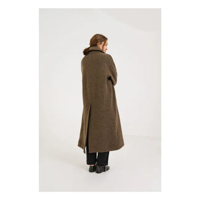 Manteau Mayri Laine Vierge | Marron