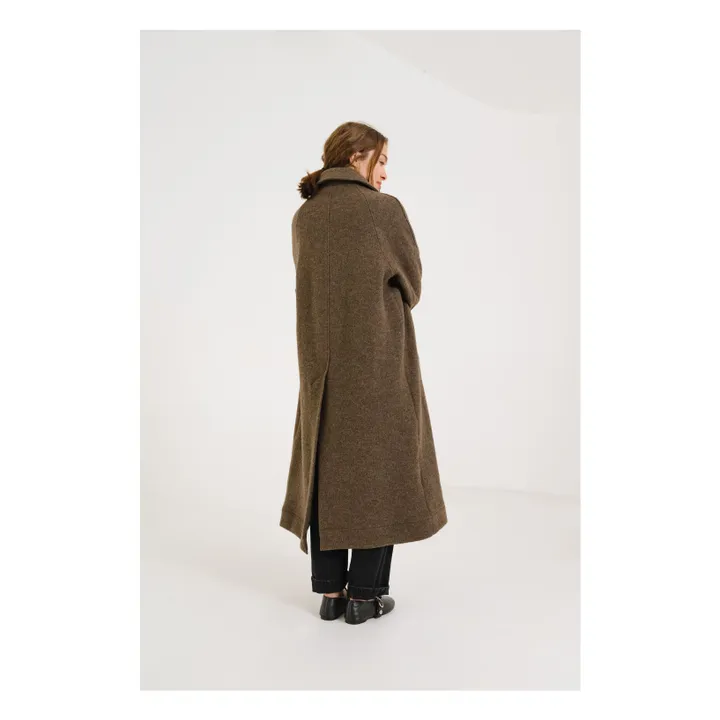 Manteau Mayri Laine Vierge | Marron- Image produit n°8