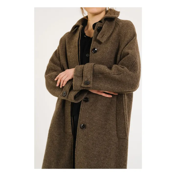 Manteau Mayri Laine Vierge | Marron- Image produit n°6