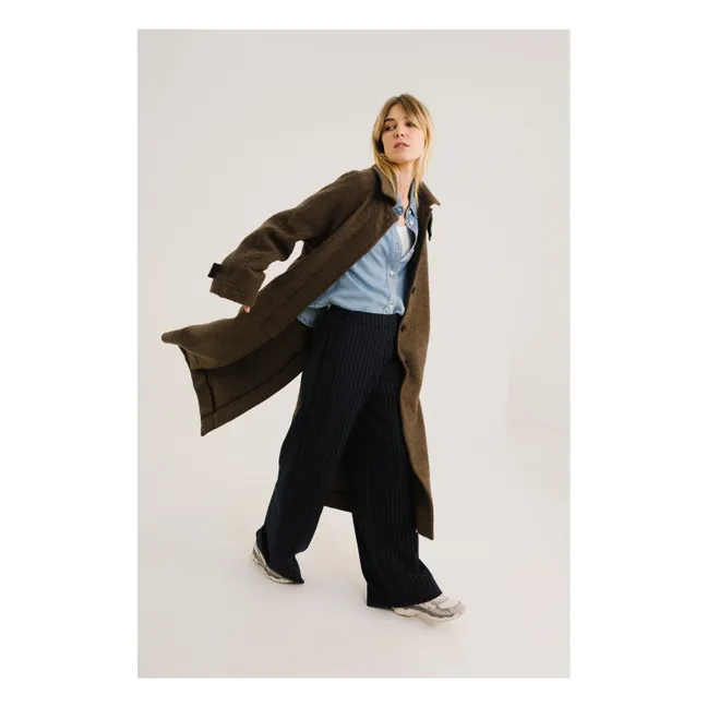 Manteau Mayri Laine Vierge | Marron