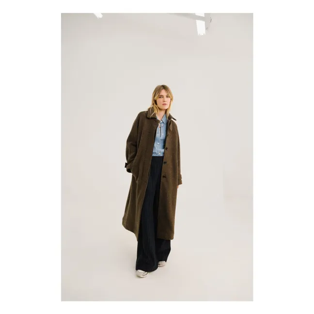 Mayri Virgin Wool Coat | Brown