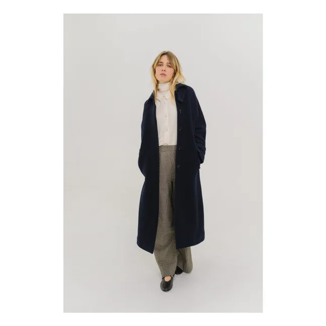 Manteau Mayri Laine Vierge | Bleu marine