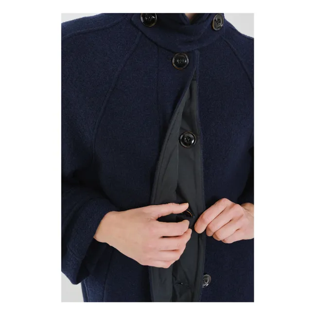 Manteau Mayri Laine Vierge | Bleu marine