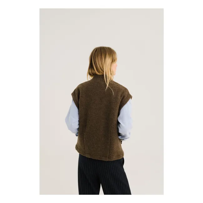 Sonny Virgin Wool Sleeveless Jackets | Brown