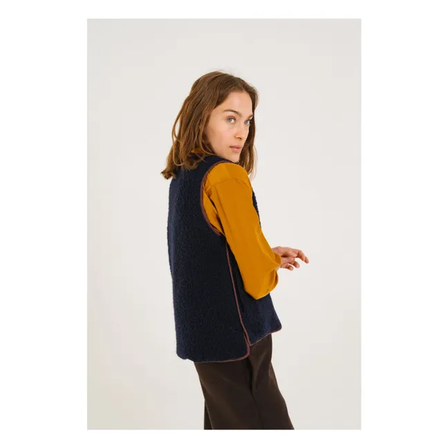 Veste Sans Manches Salyna Laine Vierge | Bleu marine