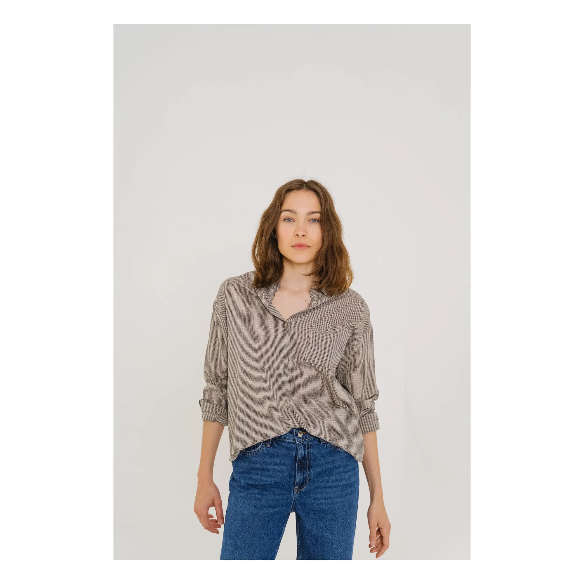 Sacrécoeur Men's Beige Elisa Chester Shirt