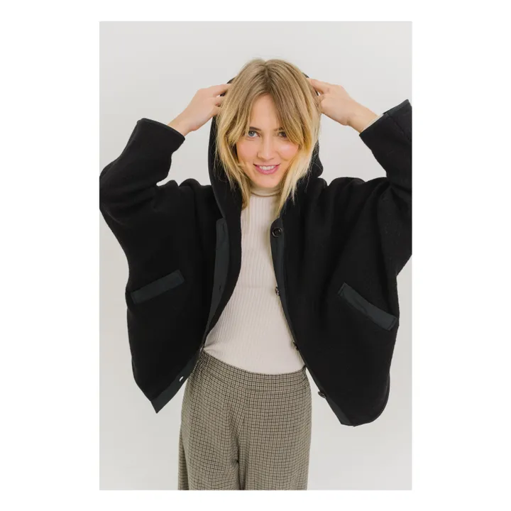 Veste Ani Laine Vierge | Noir- Image produit n°1
