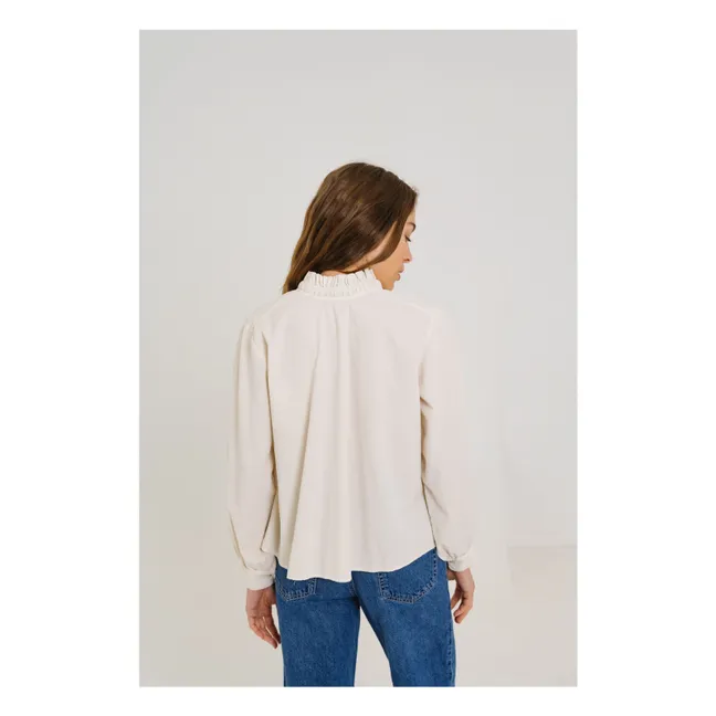 Blouse Soline Velours Milleraies | Ecru