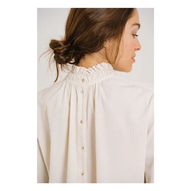Blouse Soline Velours Milleraies | Ecru