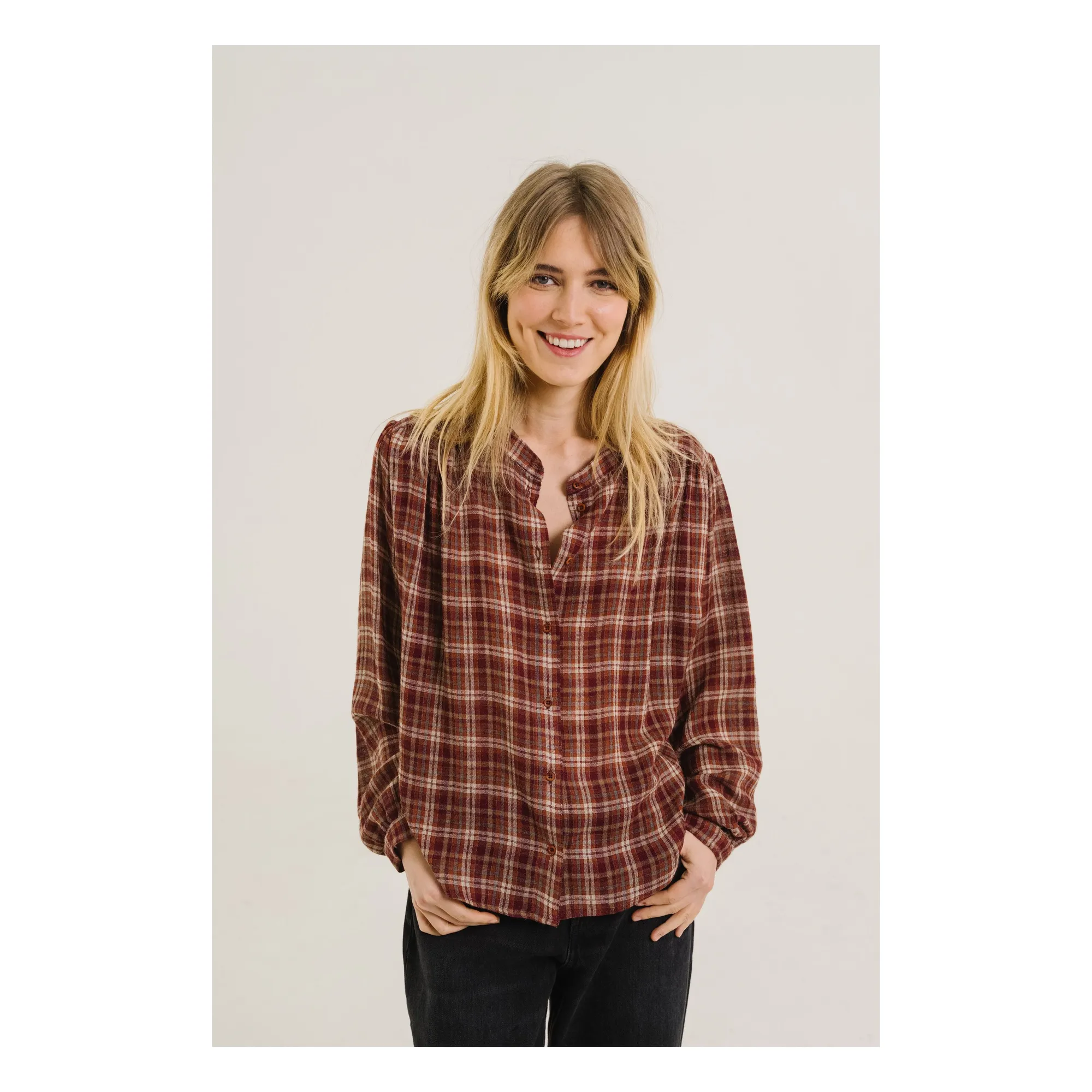 Sacrécoeur Rust Blouse Gladis Utah Carreaux