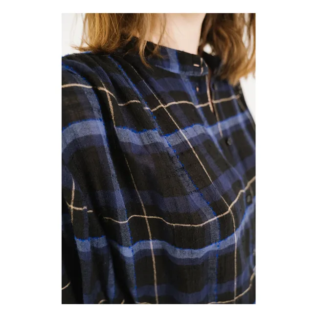 Blouse Gladis Preston Carreaux | Bleu