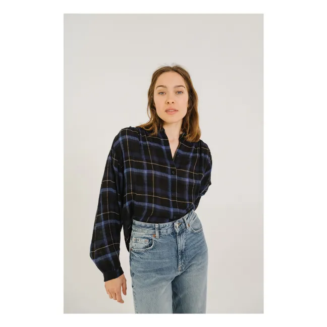 Blouse Gladis Preston Carreaux | Bleu