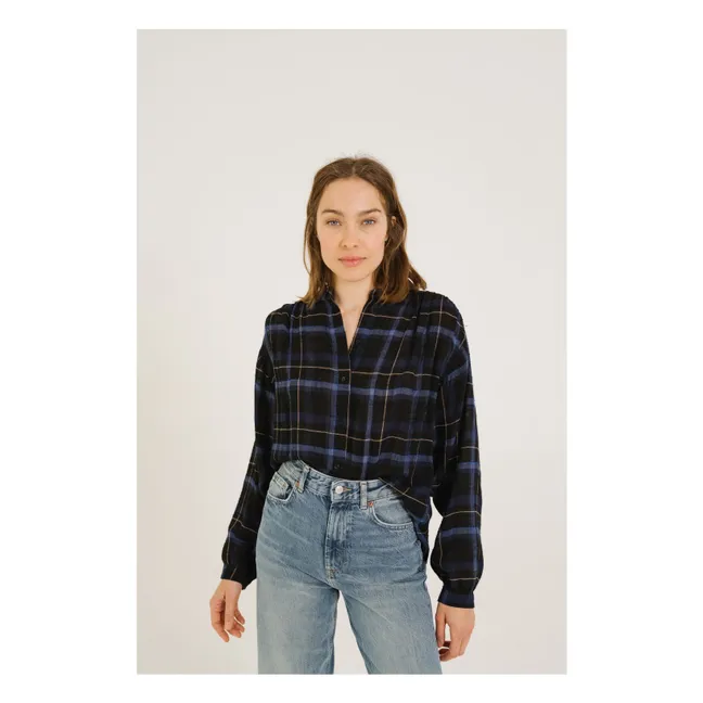Blouse Gladis Preston Carreaux | Bleu