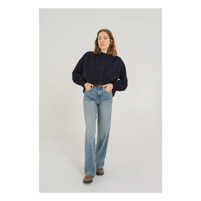 Blouse Giannita Velours Milleraies | Bleu marine