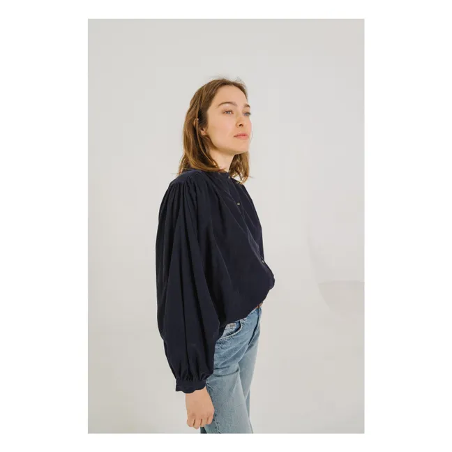Blouse Giannita Velours Milleraies | Bleu marine