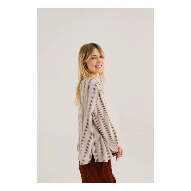 Blouse Ella Canyon Rayée | Beige