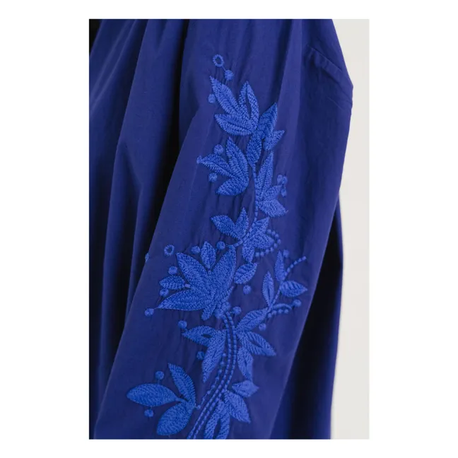 Blouse Ella Calypso Brodée | Bleu