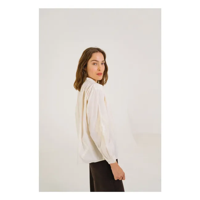 Blouse Ella Astra Brodée | Ecru