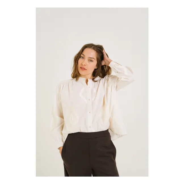 Blouse Ella Astra Brodée | Ecru