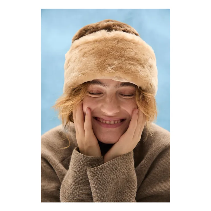 Chapka Doa Peau Lainé | Camel- Image produit n°2