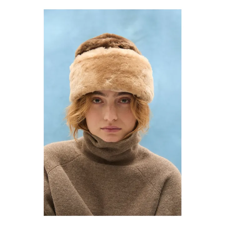 Chapka Doa Peau Lainé | Camel- Image produit n°1