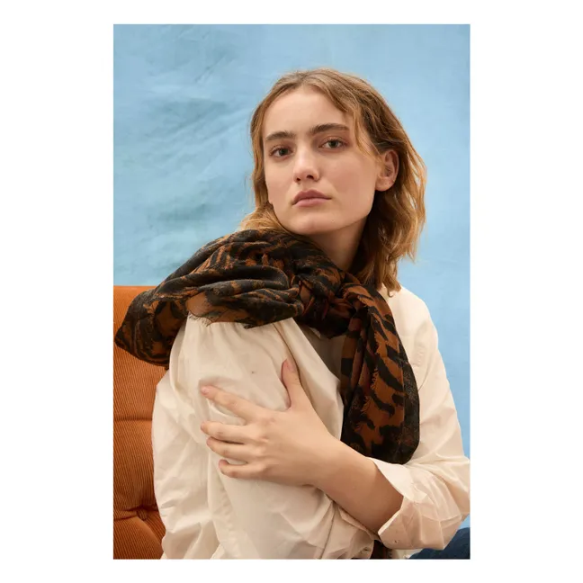 Echarpe Tigarea Laine | Marron