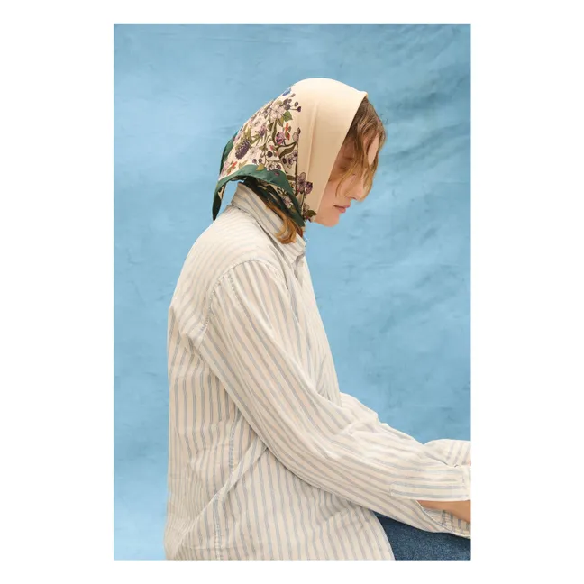 Foulard Autumn Blackberry Soie | Ecru