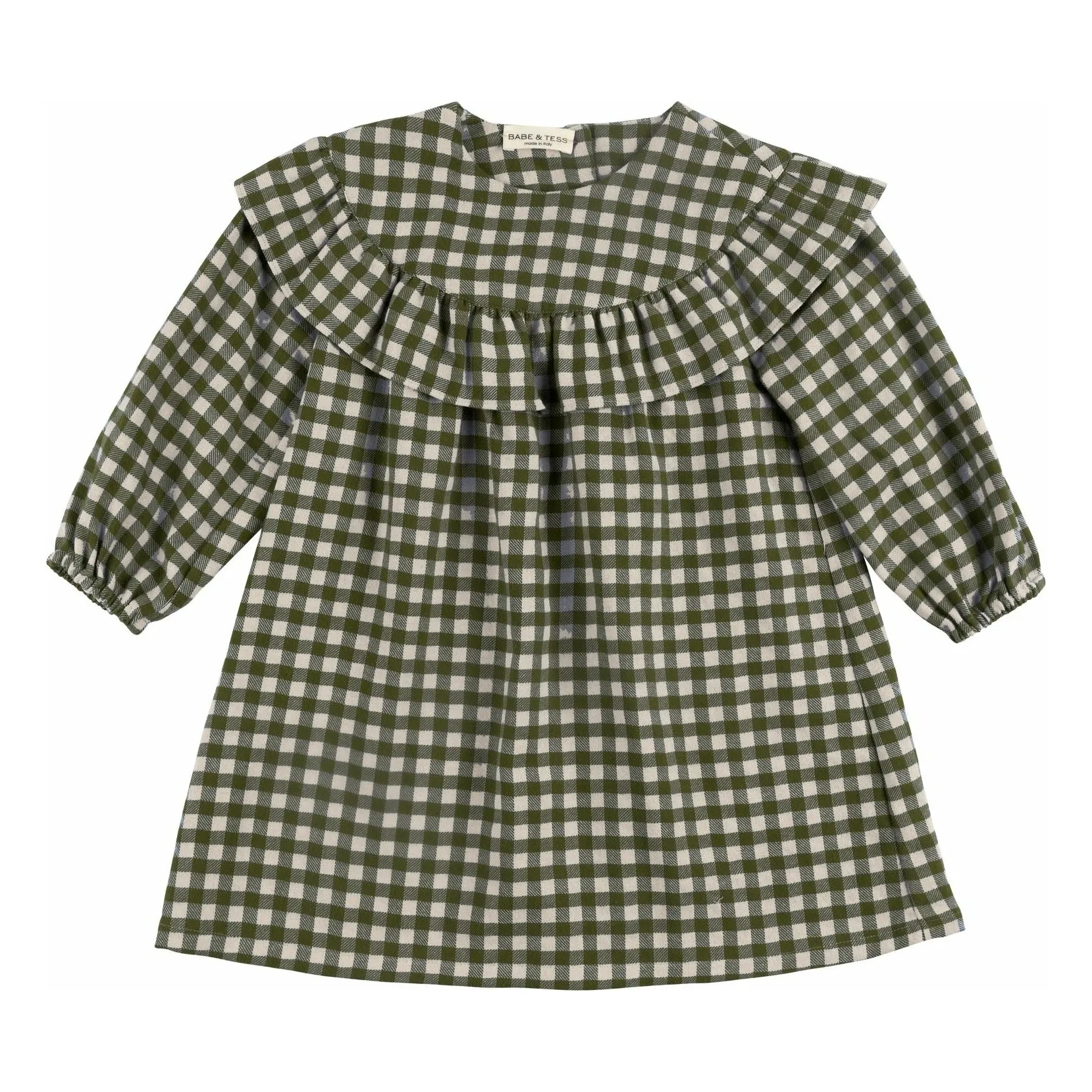 Babe & Tess Green Doll Vichy Dress