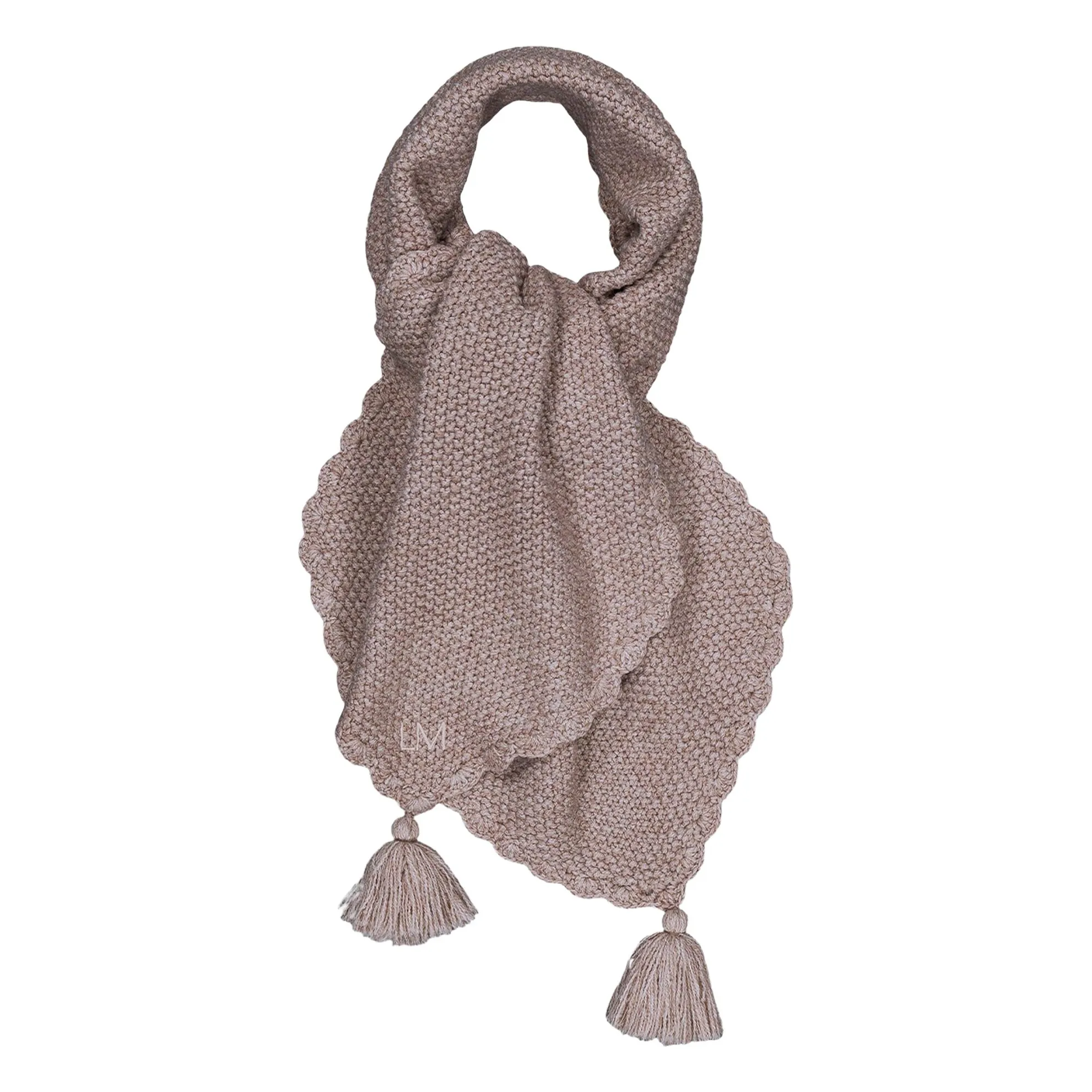 Louise Misha Women's Beige Pompon Scarf - Collection