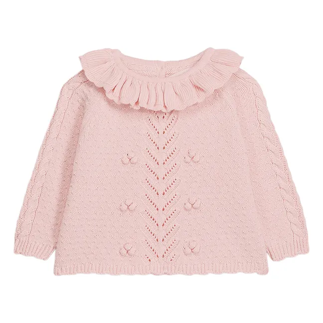Pull Col Volants Elvina | Rose
