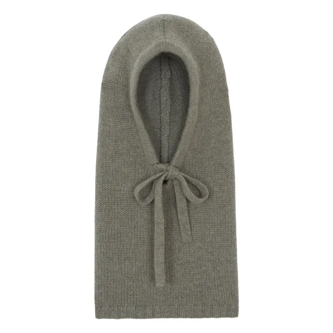 Cagoule Sybel Jersey Cachemire | Vert kaki chiné