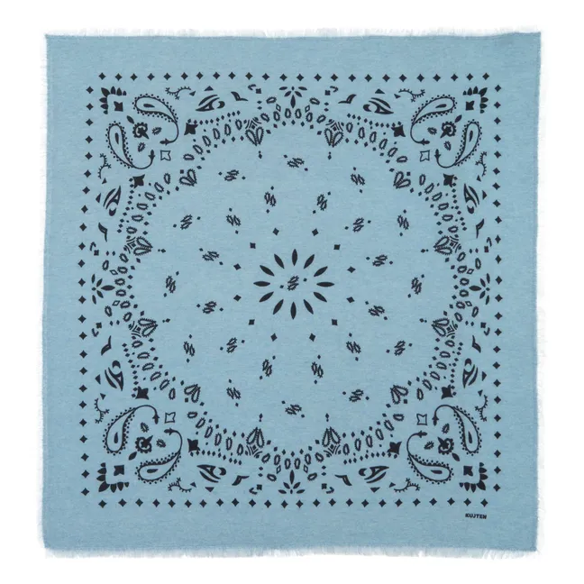 Bandana Hachiko Cachemire | Bleu chiné