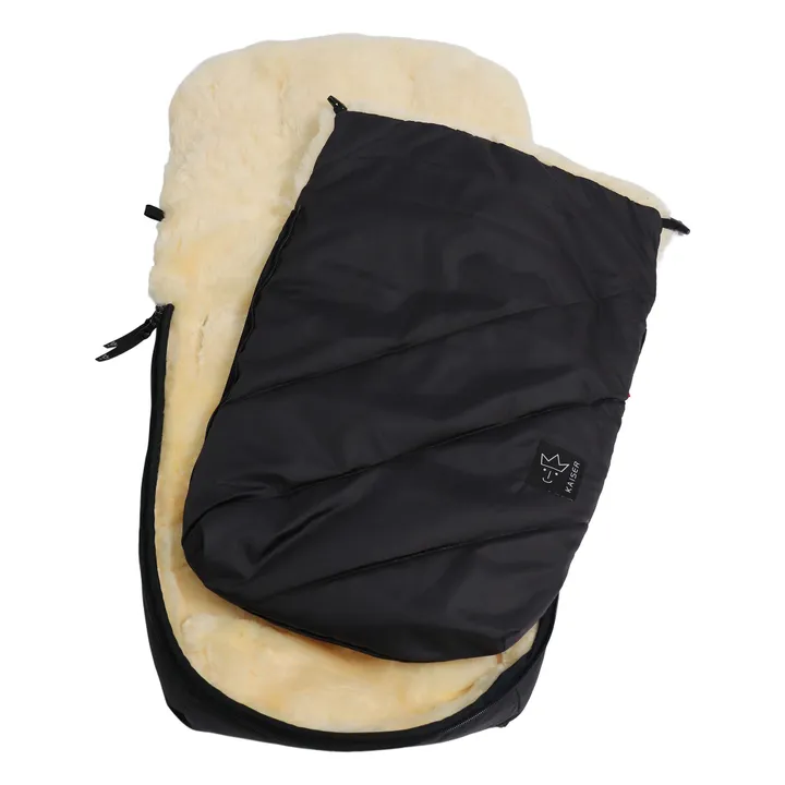 Saco universal para carrito de piel de cordero Hugo | Negro- Imagen del producto n°3