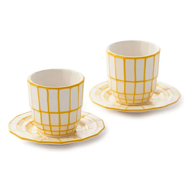 Digi espresso cups - Set of 4 | Yellow