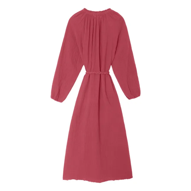 Vestido de gasa de algodón Andrea | Rojo