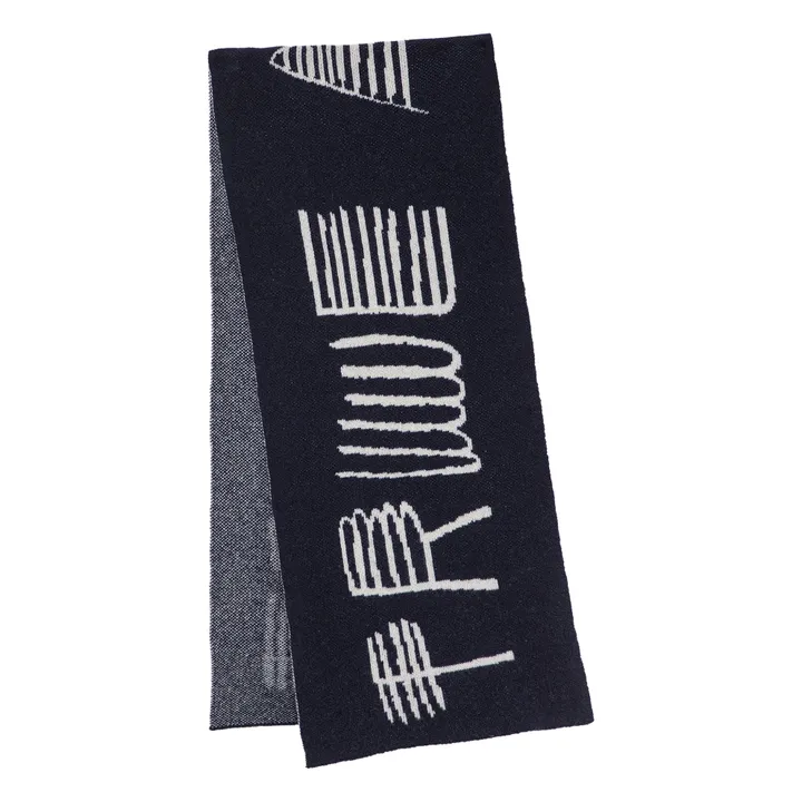 Echarpe N°1 Fibres Recyclées | Bleu marine- Image produit n°0