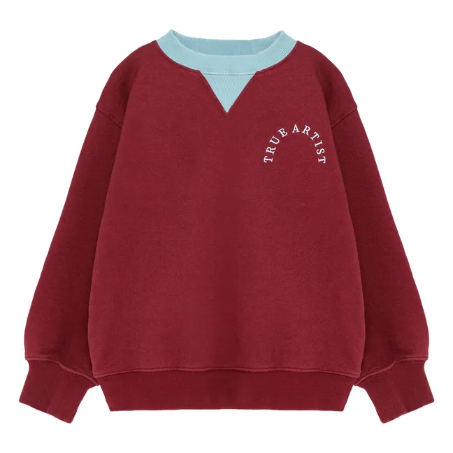 Sweatshirt Nr. 9 aus Bio-Baumwolle | Burgunderrot