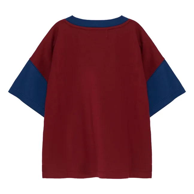 T-Shirt Nr. 18 Bio-Baumwolle | Burgunderrot