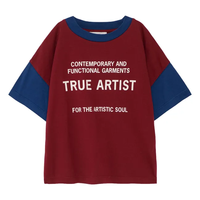 T-Shirt Nr. 18 Bio-Baumwolle | Burgunderrot