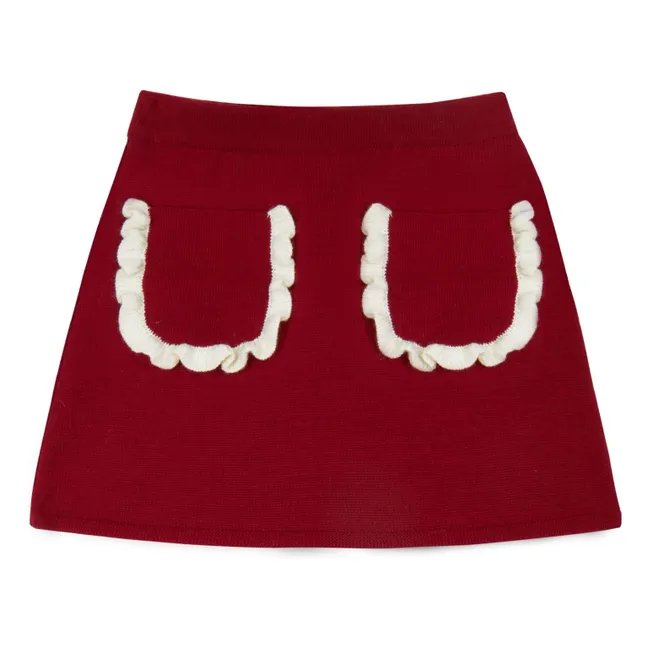 Jupe Lila Laine Mérinos | Rouge