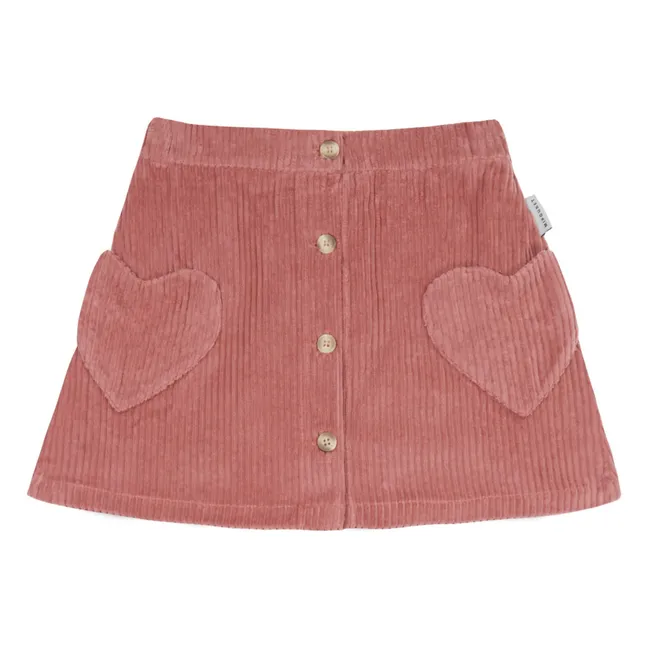Jupe Cuore Velours Côtelé Coton Bio | Vieux Rose