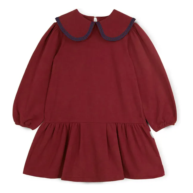 Robe Col Claudine Melissa Jersey | Bordeaux
